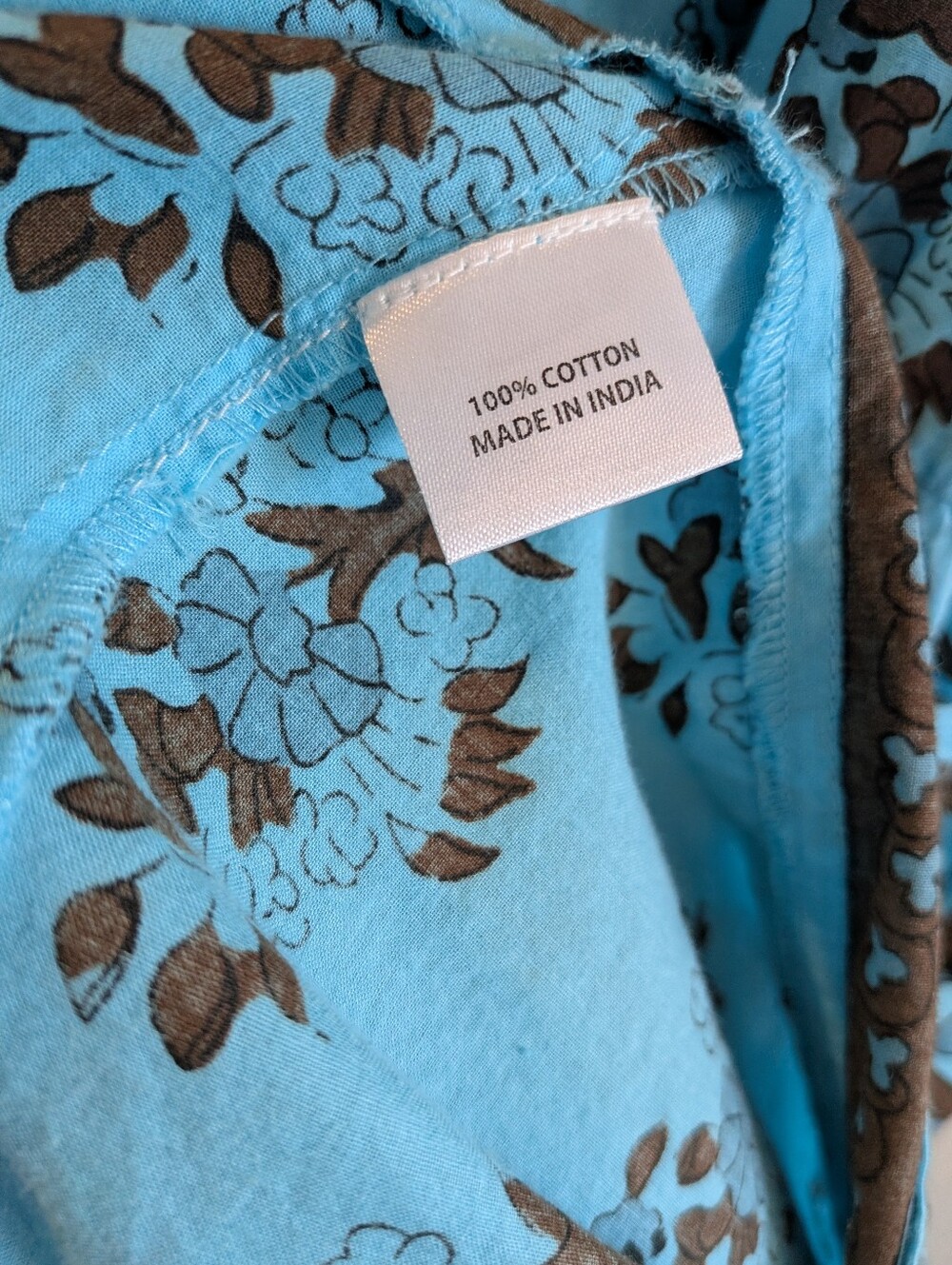 Tuckernuck Tropical Turquoise Bouquet Salty Paloma Caftan Midi Dress Size L - Picture 16 of 16